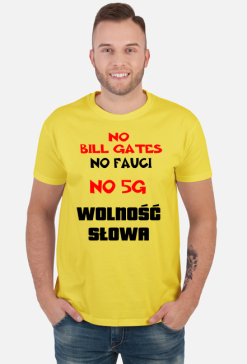 Koszulka męska NO 5G WOLNOŚĆ SŁOWA