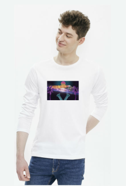 Longsleeve Space dogo - Vaporwave style