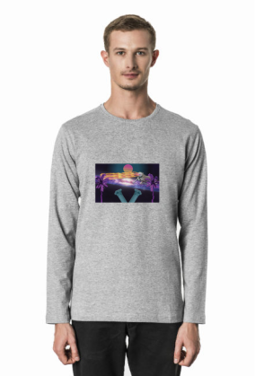 Longsleeve Space dogo - Vaporwave style
