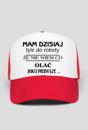 Czapka z daszkiem - Mam dzisiaj tyle do roboty, że nie wiem co olać jako pierwsze