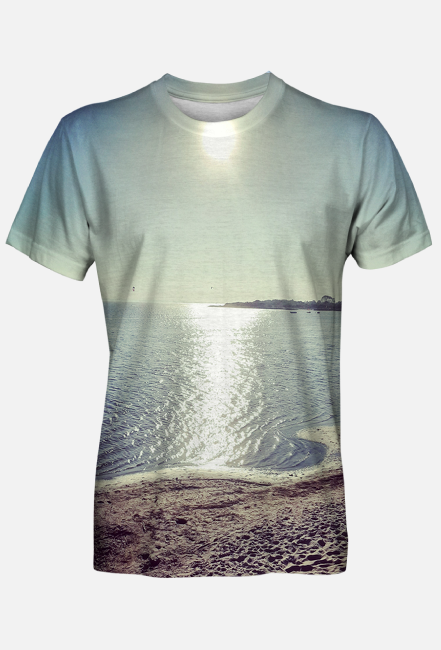 DreamWear Koszulka Zachód na plaży Męska