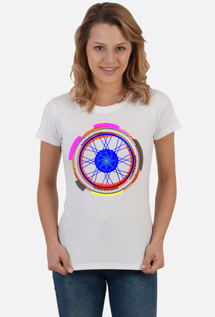 Bike Mandala T White Girl