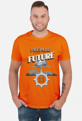 Grzyb atomowy - schron - retro - Prepare for the future - Metro - Fallout - Wasteland - męska koszulka