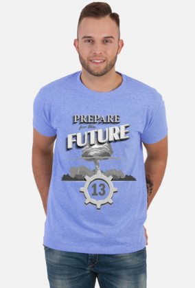 Grzyb atomowy - schron - retro - Prepare for the future - Metro - Fallout - Wasteland - męska koszulka