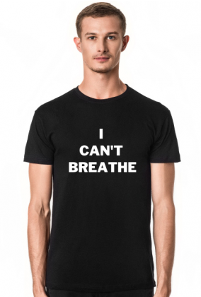 Koszulka męska I Can't Breathe kolor czarny