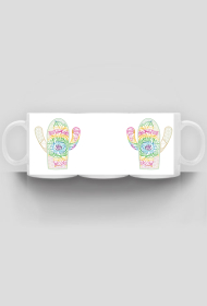 Kaktus mandala tęczowy