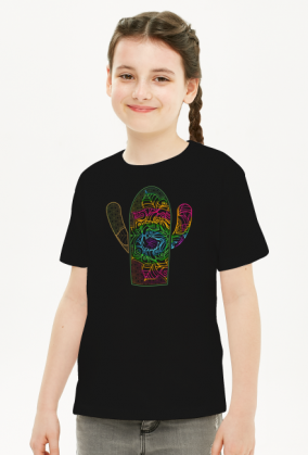 Koszulka tęczowy kaktus mandala
