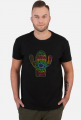 Koszulka męska tęczowy kaktus mandala