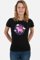T-shirt damski - Jednorożec pośród gwiazd