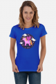 T-shirt damski - Jednorożec pośród gwiazd
