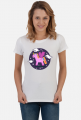 T-shirt damski - Jednorożec pośród gwiazd