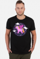 T-shirt męski - Jednorożec pośród gwiazd