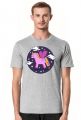 T-shirt męski - Jednorożec pośród gwiazd