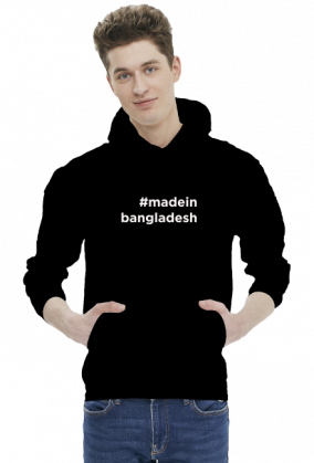 Bluza męska z kapturem #madeinbangladesh czarna