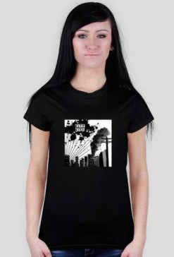 city - t-shirt czarny damski