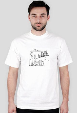 bloki - t-shirt biały