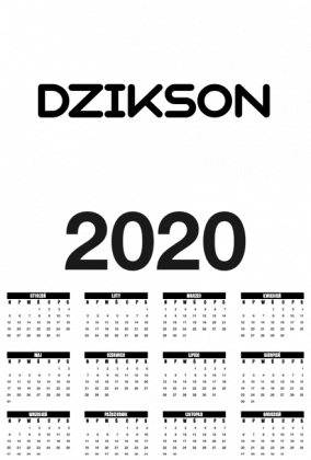 Kalendarz 2020 Dzikson (E.M.R.)