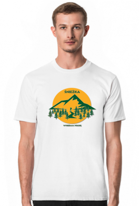 T-shirt męski góry, Śnieżka