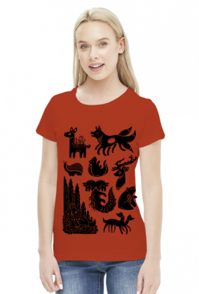 Spooky wood animals fox wolf zwierzeta lesne animalia