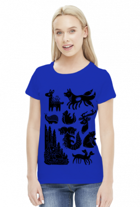 Spooky wood animals fox wolf zwierzeta lesne animalia