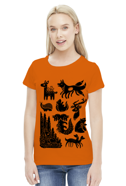 Spooky wood animals fox wolf zwierzeta lesne animalia