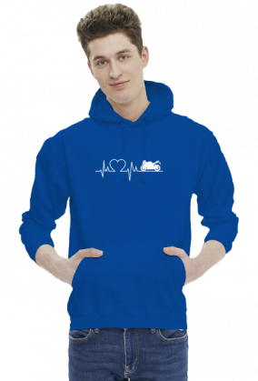 Motocyklowa linia życia (bluza męska kaptur) jg