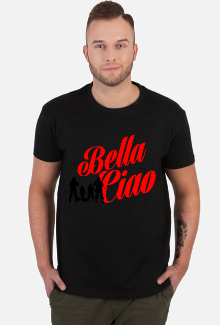 T-SHIRT BELLA CIAO DOM Z PAPIERU