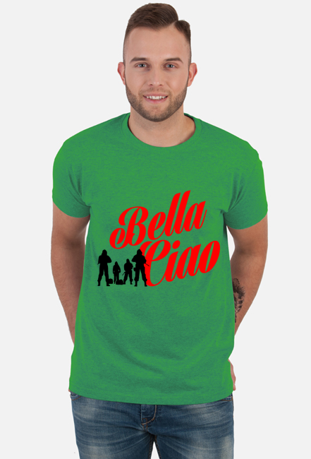 T-SHIRT BELLA CIAO DOM Z PAPIERU