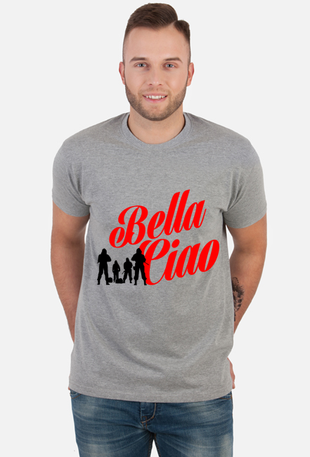 T-SHIRT BELLA CIAO DOM Z PAPIERU