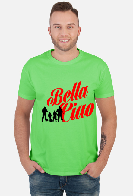 T-SHIRT BELLA CIAO DOM Z PAPIERU