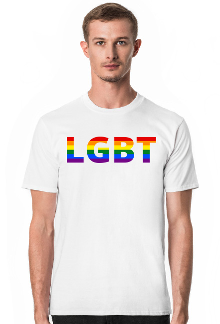 Koszulka męska biała LGBT