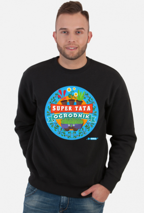 Czarna Bluza - Super Tata Ogrodnik