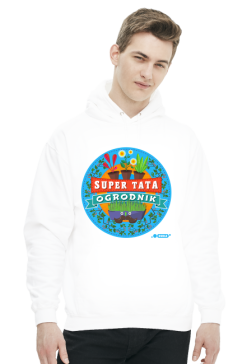 Bluza Męska z Kapturem - Super Tata Ogrodnik