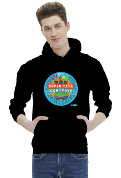 Bluza Męska z Kapturem - Super Tata Ogrodnik