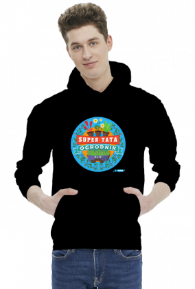 Bluza Męska z Kapturem - Super Tata Ogrodnik