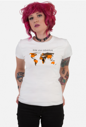 T-shirt Ride Your Adventure Orange Lady