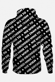 Bluza fullprint z kapturem - Nie Wiem, Nie Znam Się...