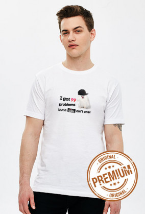 KOSZULKA MĘSKA I GOT 99 PROBLEMS BUT A BLIK AIN'T ONE kolor biały