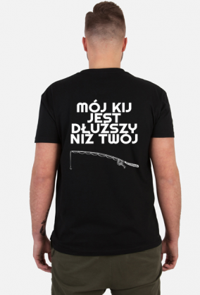 Koszulka Dla Wędkarza - Mój Kij jest dłuższy niż Twój