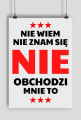 Plakat A2 - Nie Wiem, Nie Znam Się...