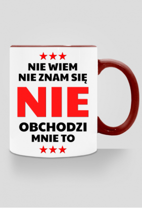 Kubek kolor - Nie Wiem, Nie Znam Się...
