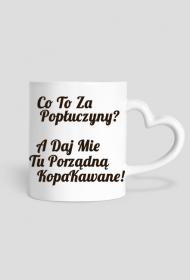 Kubek biały z sercem - KopaKawana!