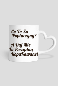 Kubek biały z sercem - KopaKawana!