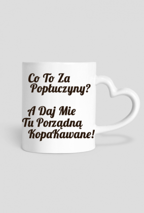 Kubek biały z sercem - KopaKawana!