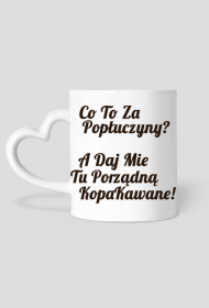 Kubek biały z sercem - KopaKawana!