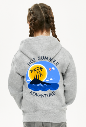 Bluza dziecięca z kapturem na wakacje i lato - Hot Summer Adventure