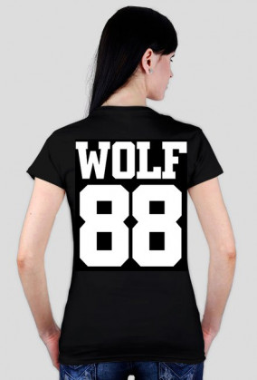 KOSZULKA/T-SHIRT CZARNY DAMSKI CHEN WOLF88