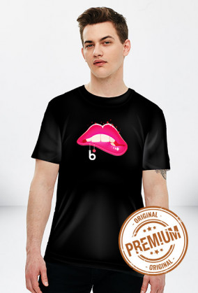KOSZULKA MĘSKA LIPS kolor czarny