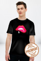 KOSZULKA MĘSKA GLOWING LIPS kolor czarny