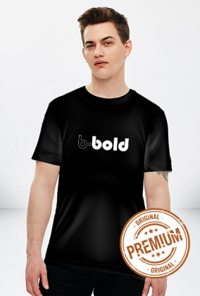 KOSZULKA MĘSKA B-BOLD WHITE kolor czarny